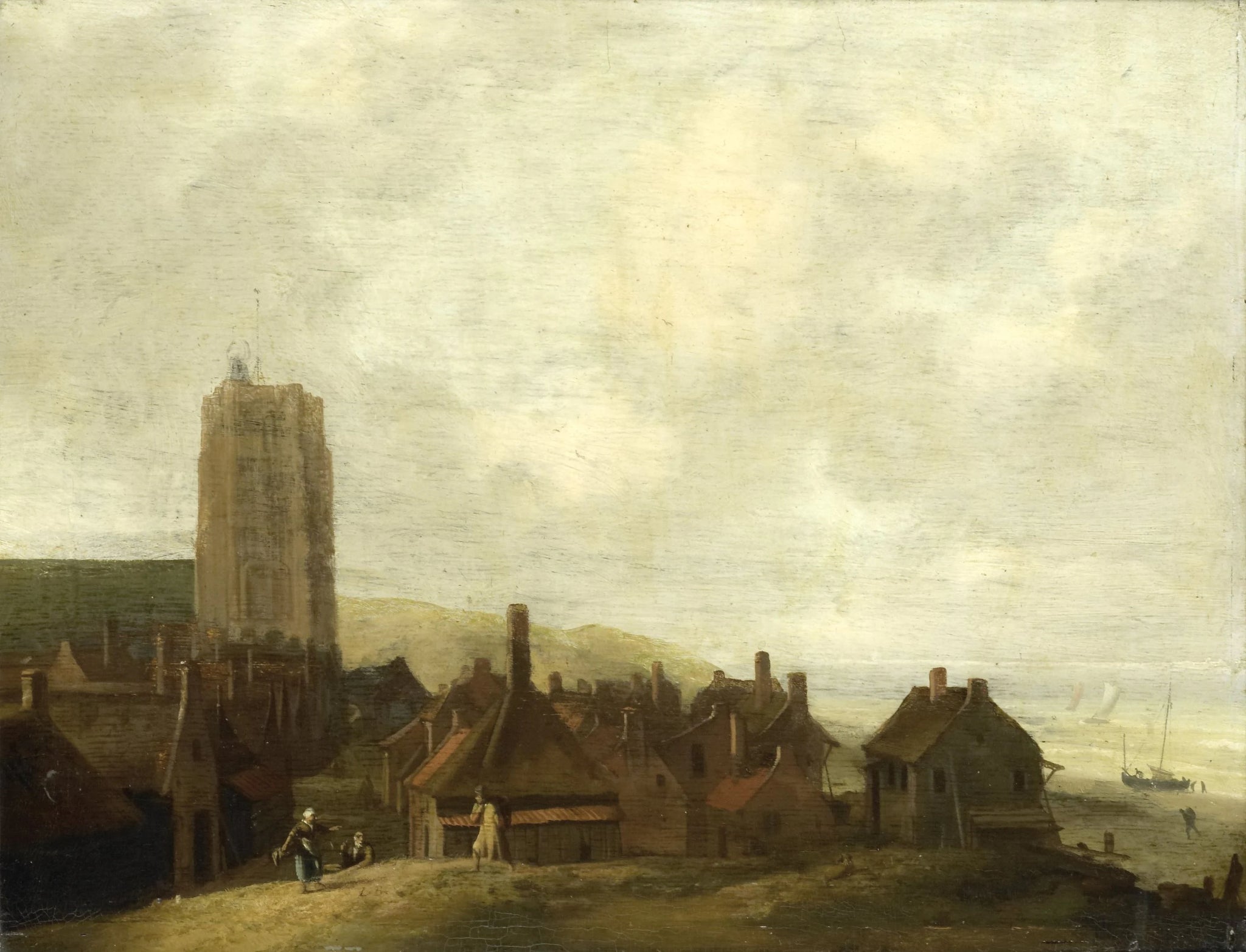 Vue d'Egmond aan Zee. - Ludolf Bakhuizen