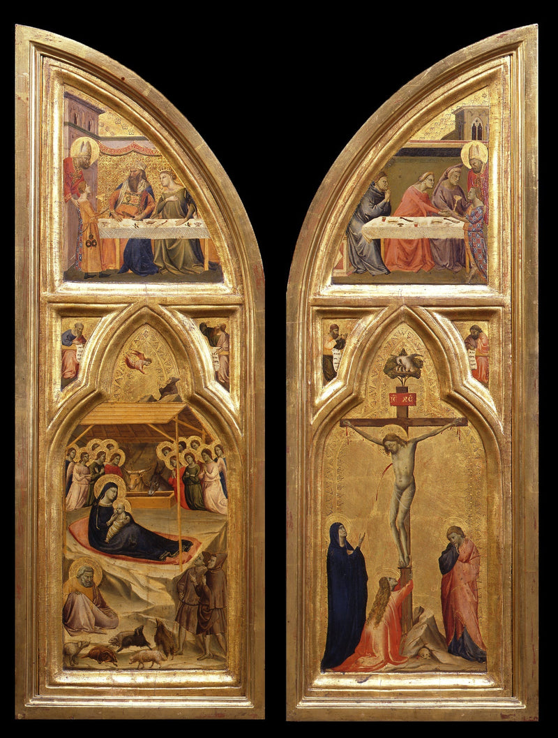 Interiörvy av triptykets luckor - Taddeo Gaddi