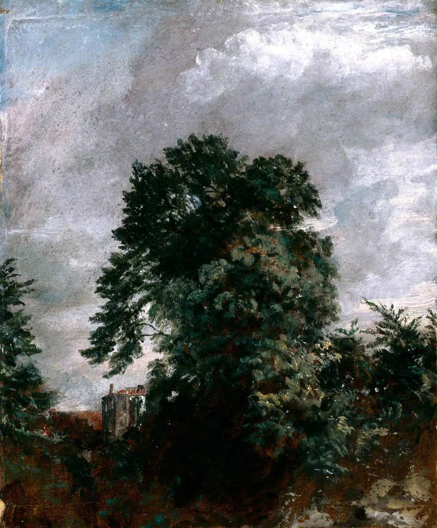 Fjärrvy av snårskogen, Hampstead - John Constable