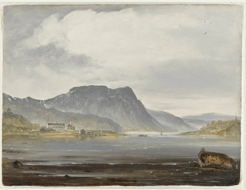 Vue de Minde-Eidsvold (esquisse) - Peder Balke