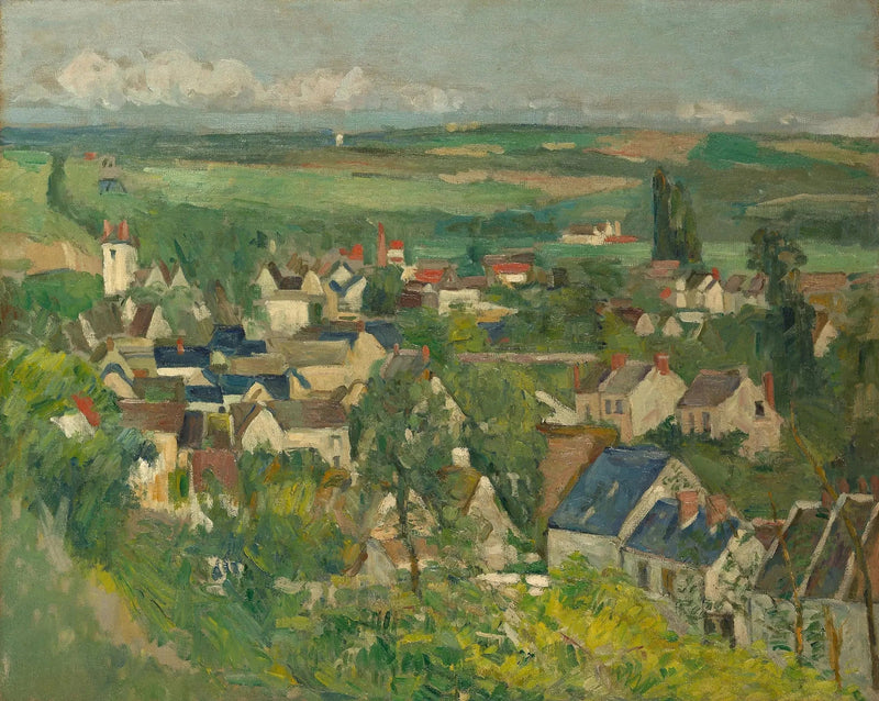 Panoramavy över Auvers-sur-Oise - Paul Cézanne