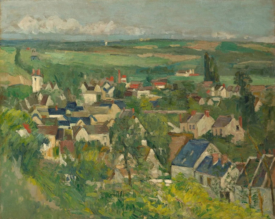 Panoramavy över Auvers-sur-Oise - Paul Cézanne