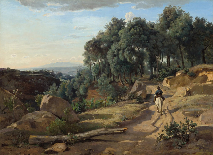 Utsikt nära Volterra - Jean-Baptiste Camille Corot