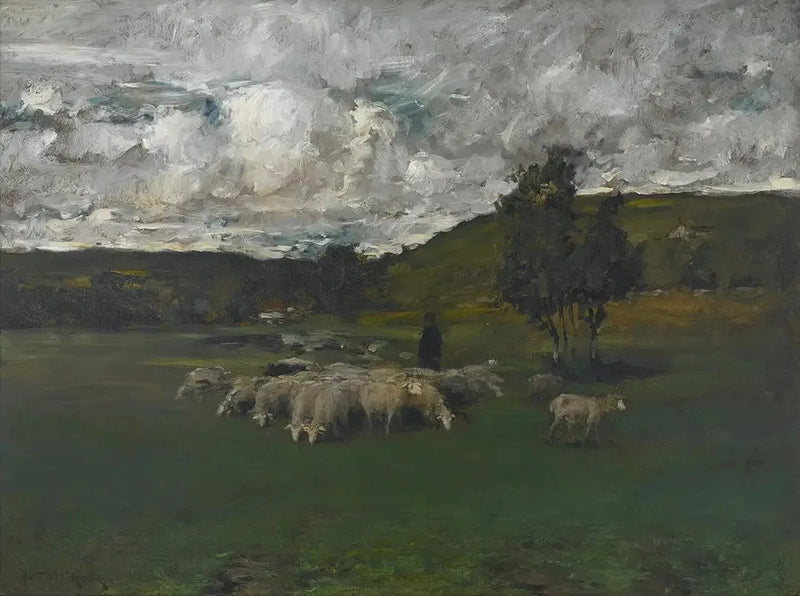 Utsikt nära vallokalen - William Merritt Chase