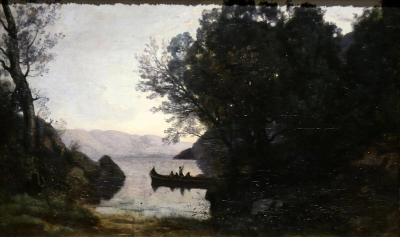 Vy tagen i Riva, Italien Tyrol - Jean-Baptiste Camille Corot