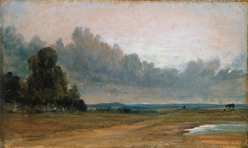 Utsikt över Hampstead Heath med Harrow i fjärran - John Constable
