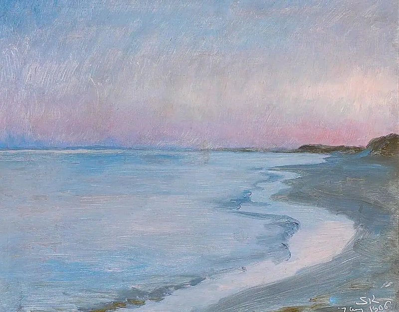Utsikt över stranden i Skagen, kvällen. - Peder Severin Krøyer