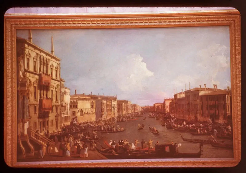 Utsikt över Grand Canal från Palazzo Balbi till Rialto-bron, under en regatta - Canaletto