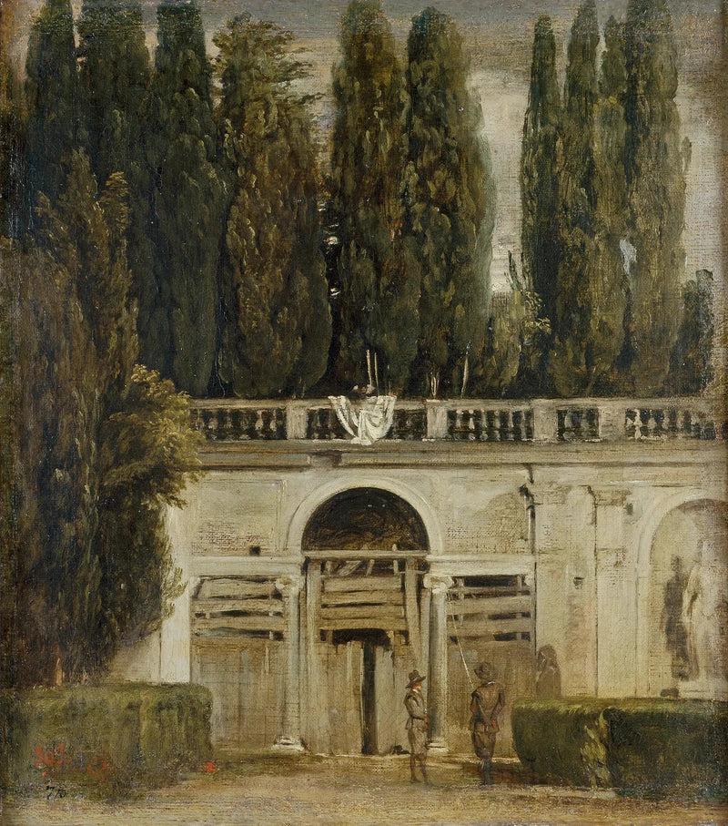 Utsikt över trädgården vid Villa Medici i Rom - Diego Velázquez