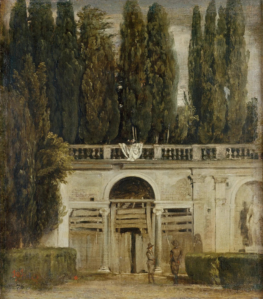 Utsikt över trädgården vid Villa Medici i Rom - Diego Velázquez