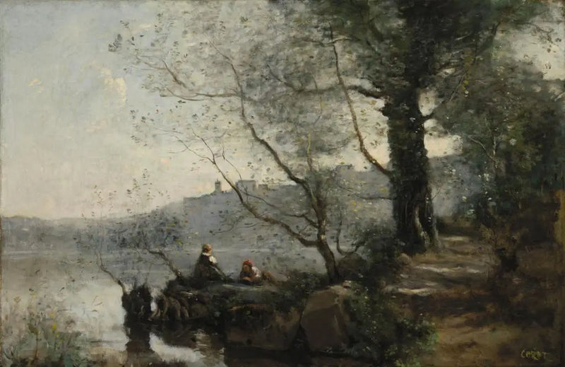 Utsikt över Gardasjön - Jean-Baptiste Camille Corot