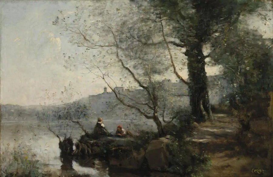 Utsikt över Gardasjön - Jean-Baptiste Camille Corot