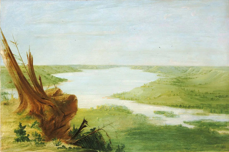 Utsikt över sjön Sainte-Croix, Haut-Mississippi - George Catlin