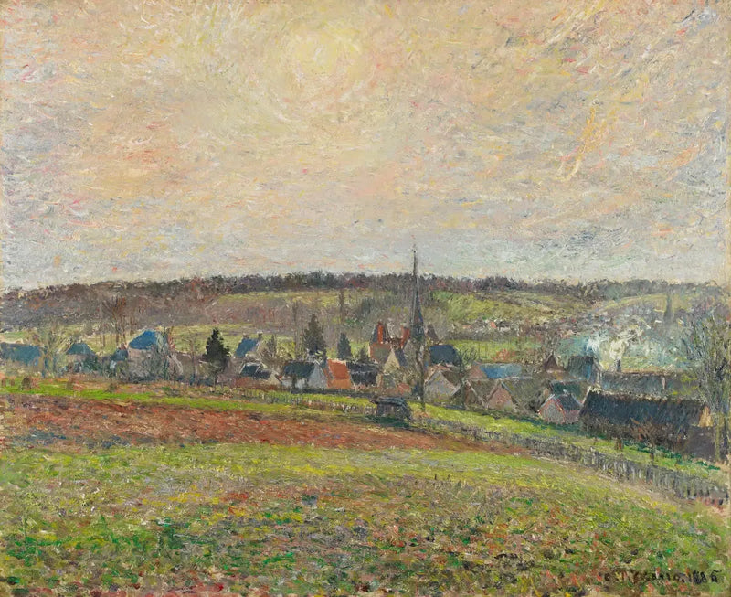 Utsikt över byn Éragny - Camille Pissarro