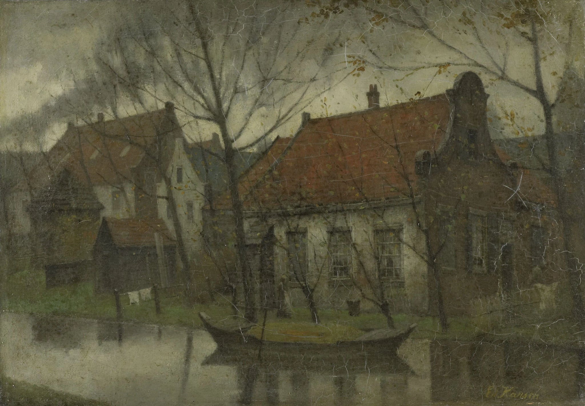 Vue sur le village - Eduard Karsen