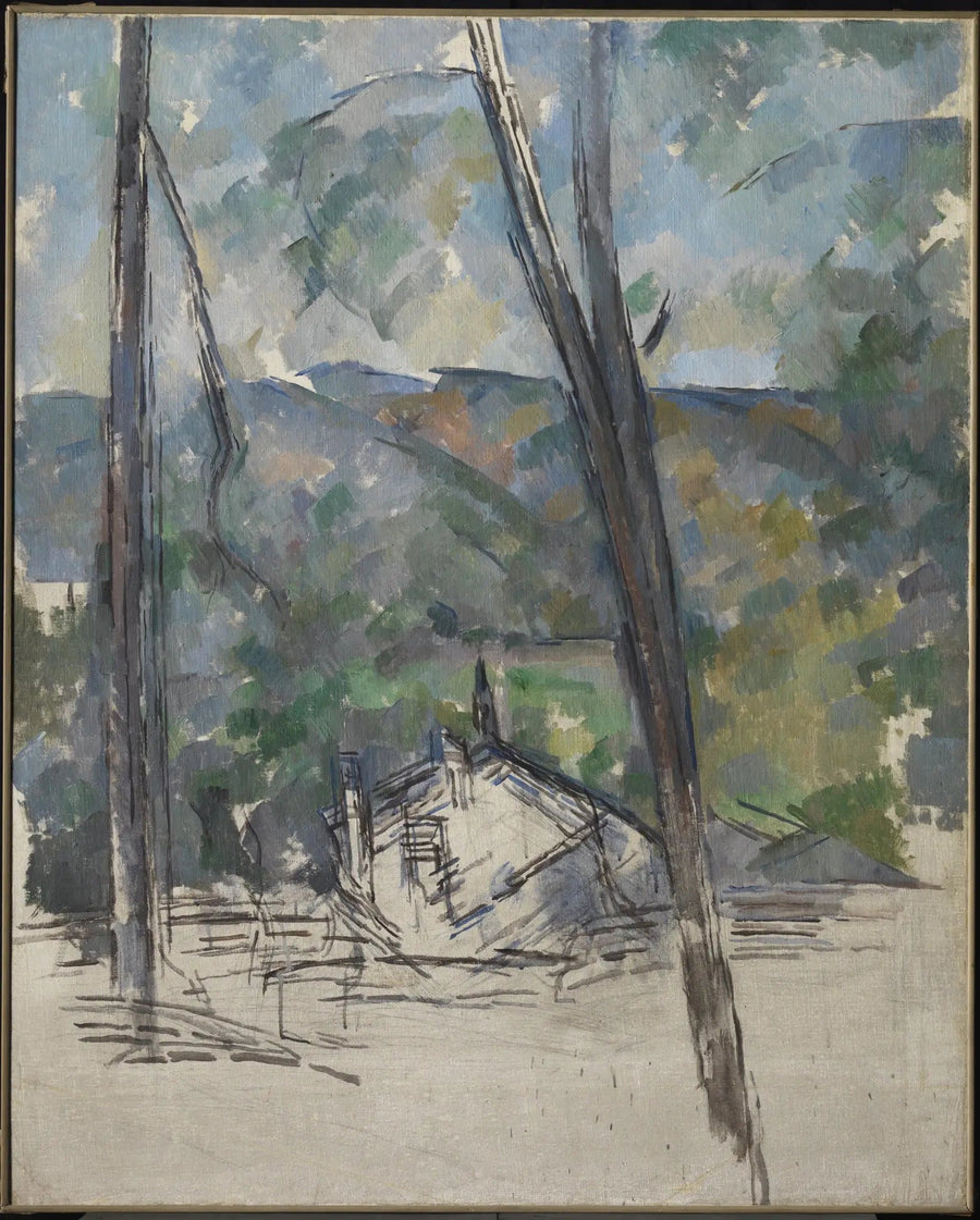Utsikt mot vägen till Tholonet nära Château Noir - Paul Cézanne