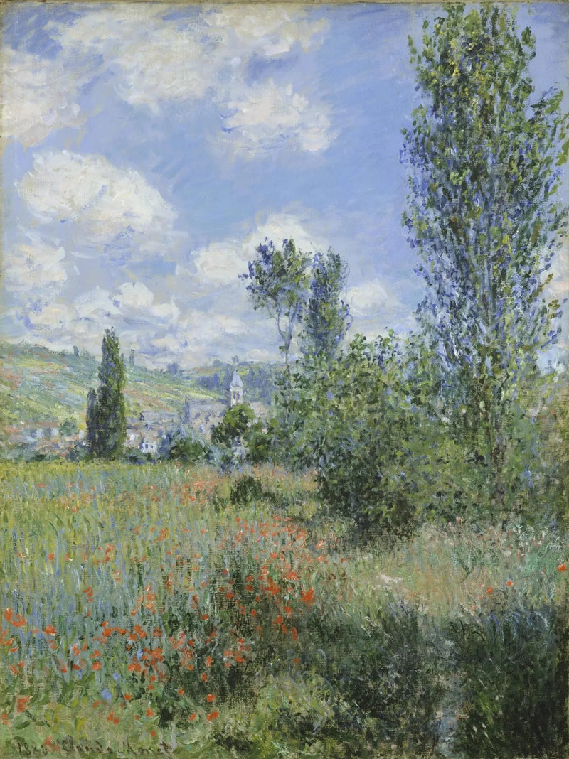 Utsikt över Vétheuil W592 - Claude Monet