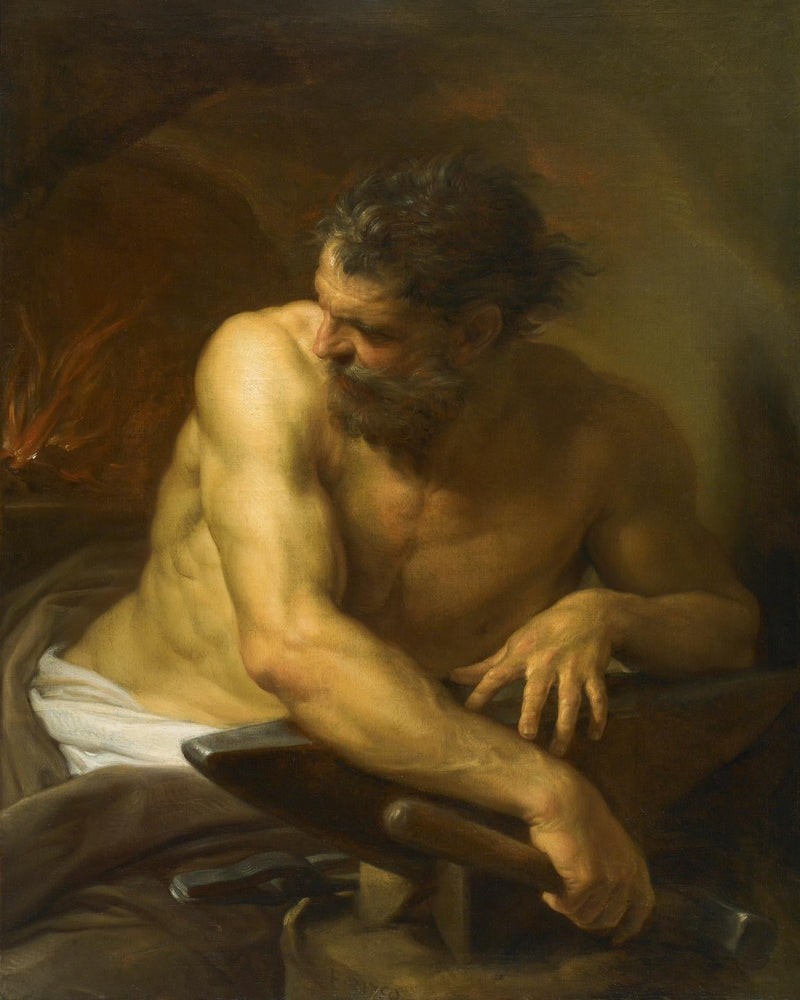 Vulcain i sin smedja - Pompeo Batoni
