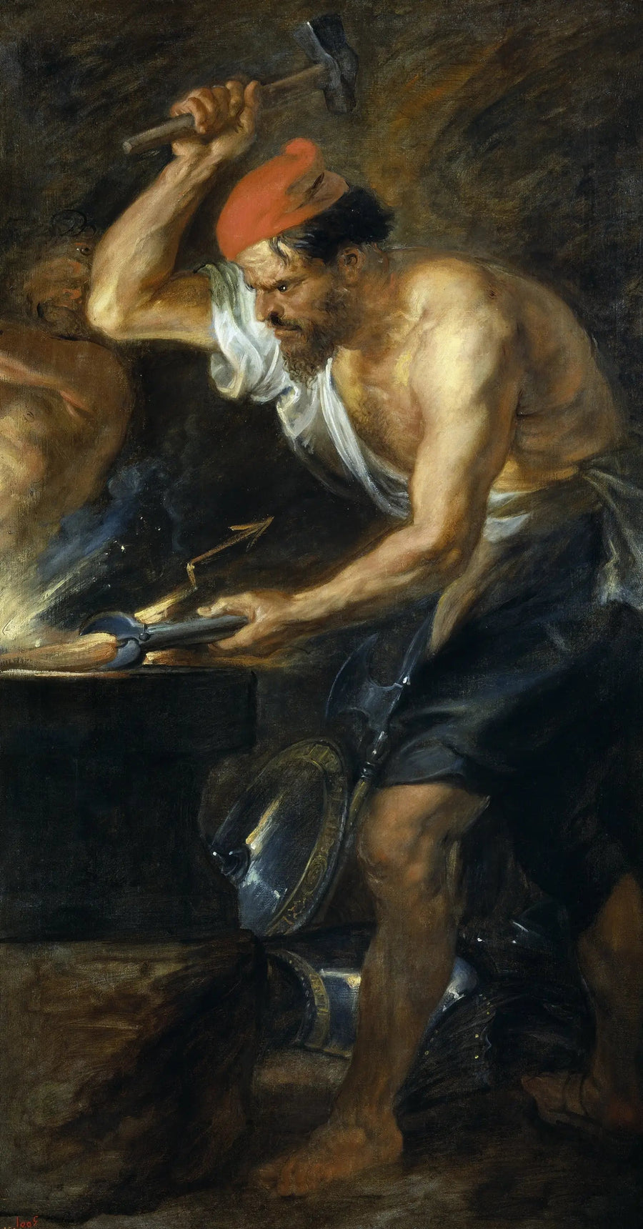 Vulcan smider åskkärl av Jupiter - Peter Paul Rubens