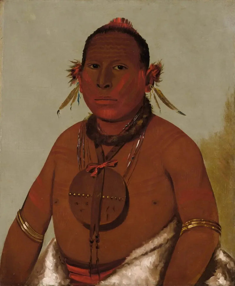 Wa-sáw-me-saw, Råmande åskväder, den yngste sonen till Svarta Falken - George Catlin