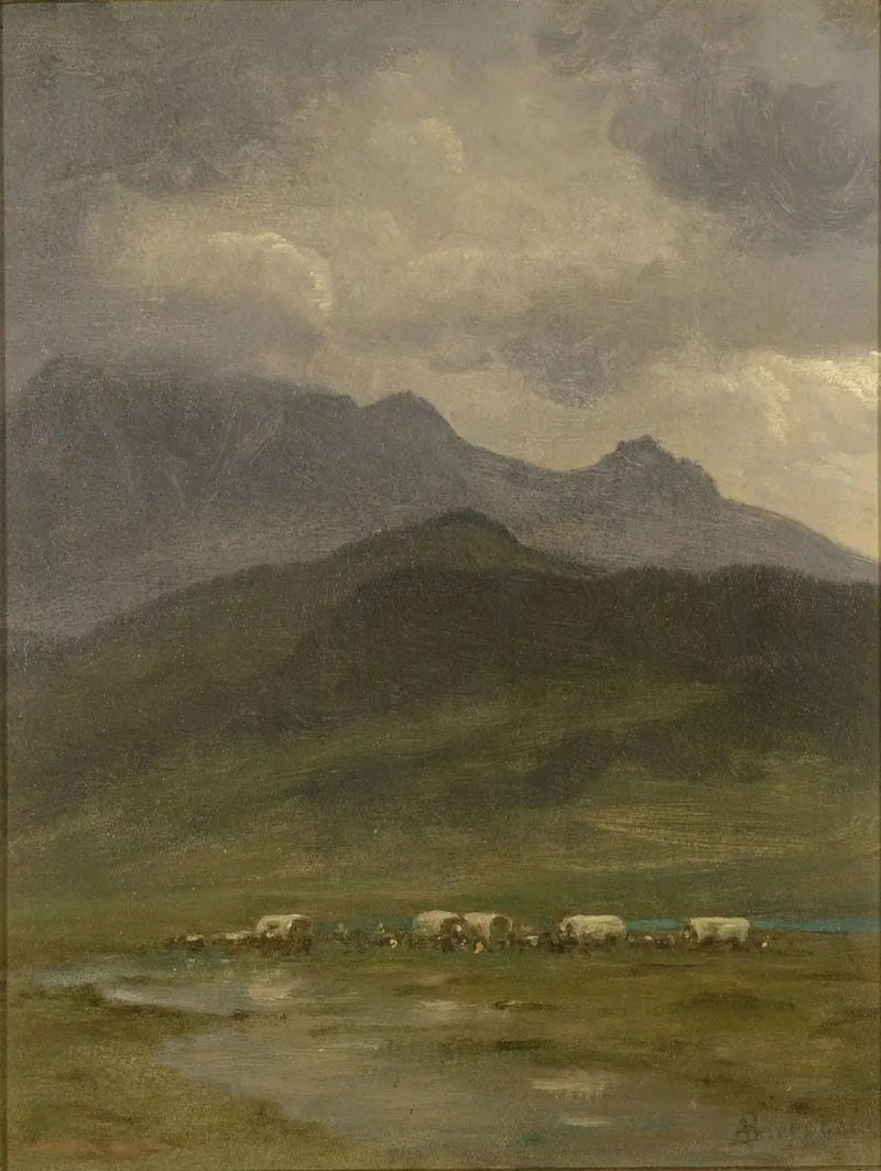 Täckt vagnar - Albert Bierstadt
