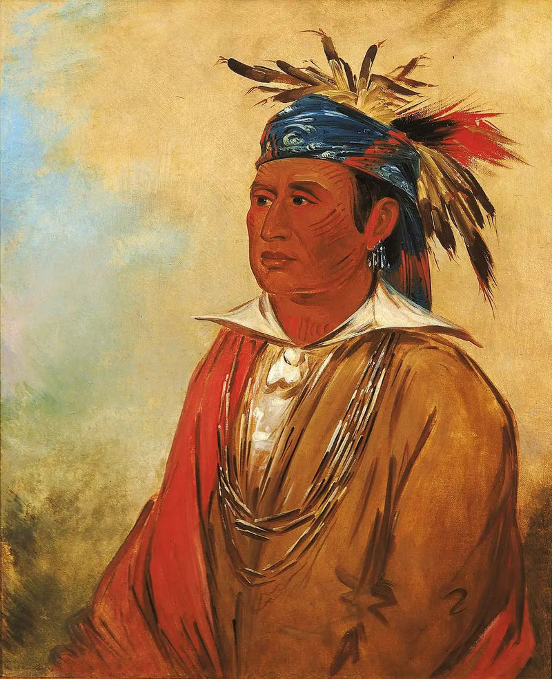Wah-pón-jee-a, Svanen, en Krigare - George Catlin