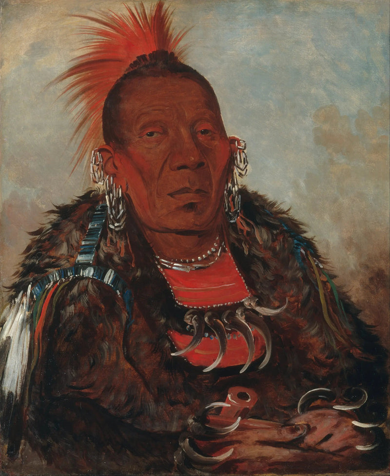 Wah-ro-née-sah, inringaren, stamledaren - George Catlin