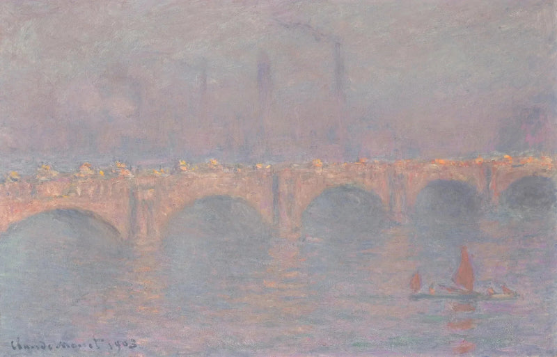 Waterloo Bridge, dimmad sol - Claude Monet