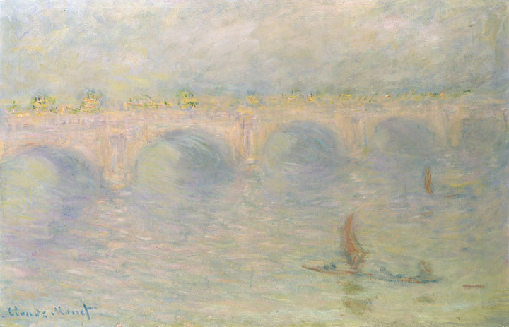 Waterloo Bridge, London, soleffekt - Claude Monet