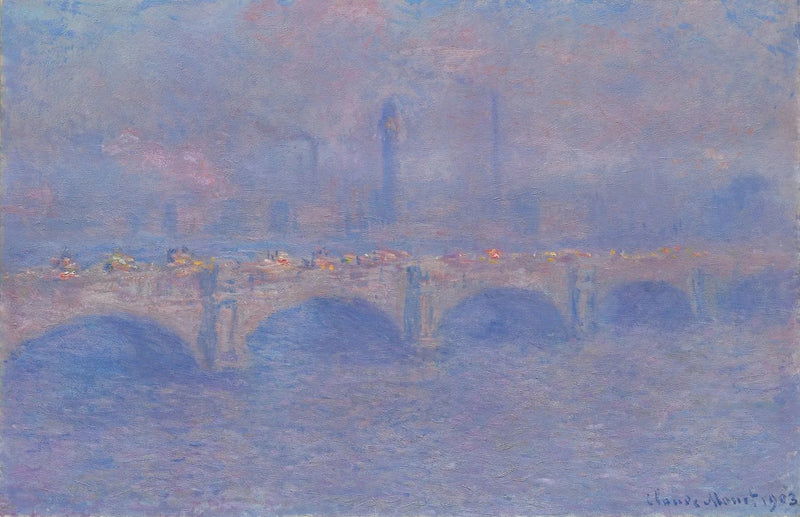 Waterlooplatsen, effekten av solljuset - Claude Monet