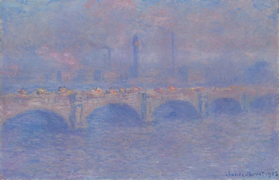 Waterlooplatsen, effekten av solljuset - Claude Monet