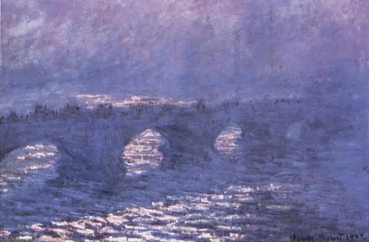 Waterloo Bridge, sol i dimman - Claude Monet
