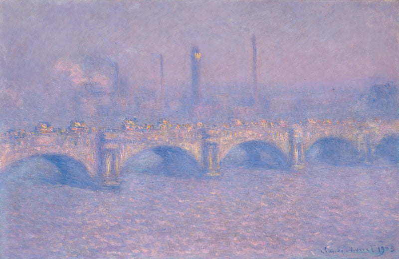 Waterloo Bridge, beslöjad sol W1590 - Claude Monet