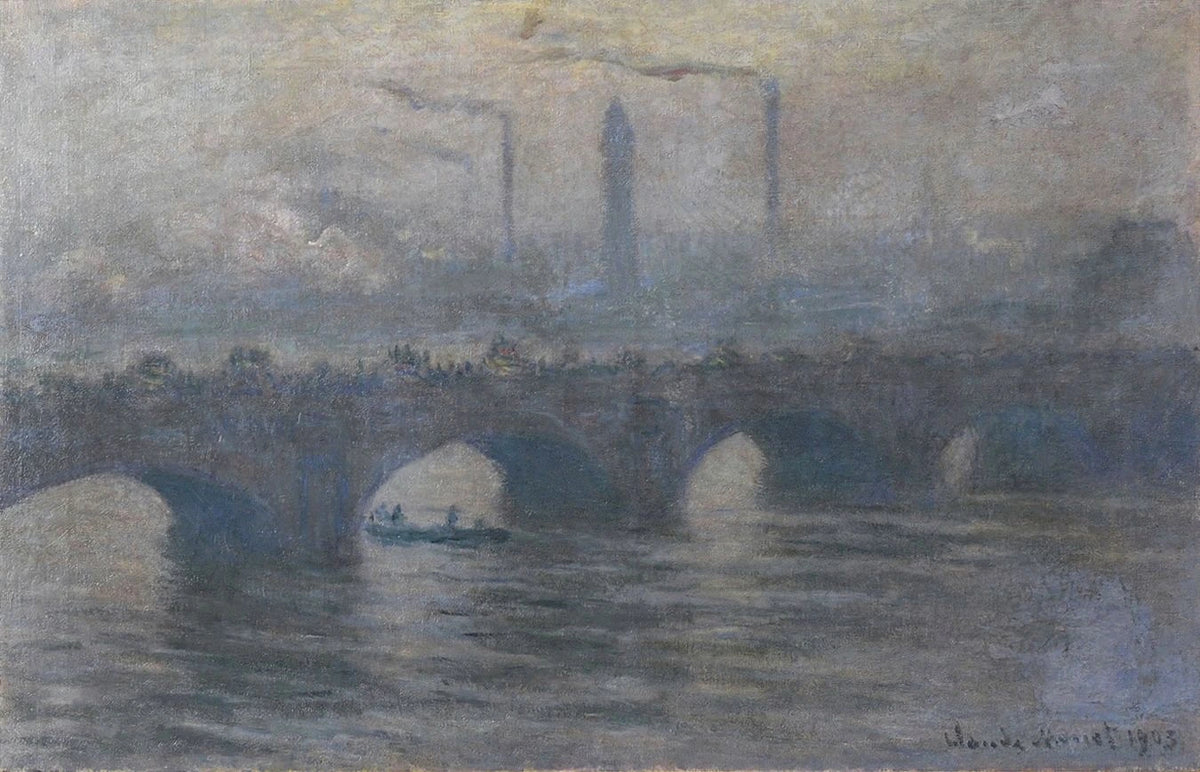 Waterloo Bridge, gråväder W1562 - Claude Monet