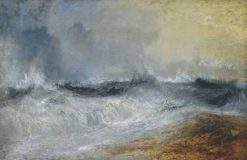 Vågor som bryter mot vinden - J. M. W. Turner