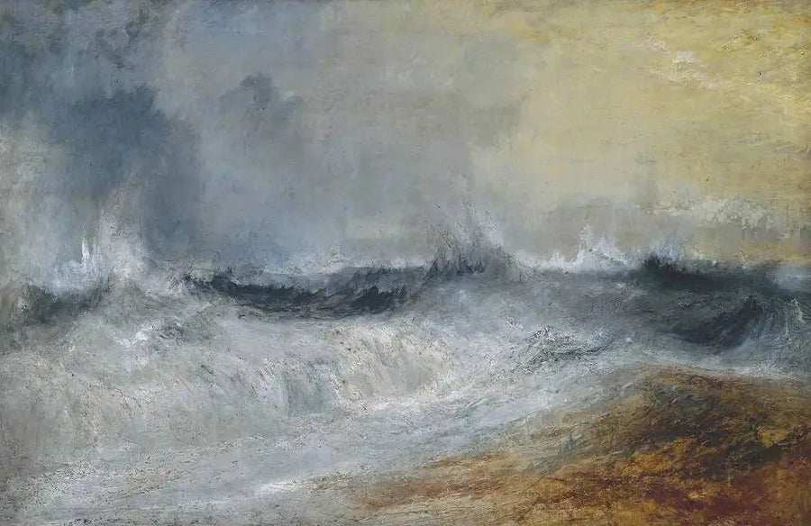 Vågor som bryter mot vinden - J. M. W. Turner