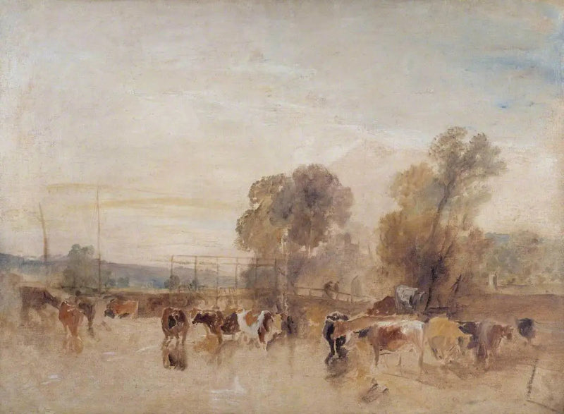 Weir och boskap - J. M. W. Turner