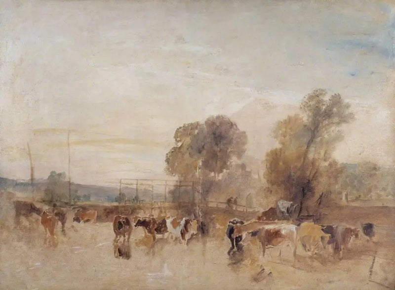 Weir och boskap - J. M. W. Turner