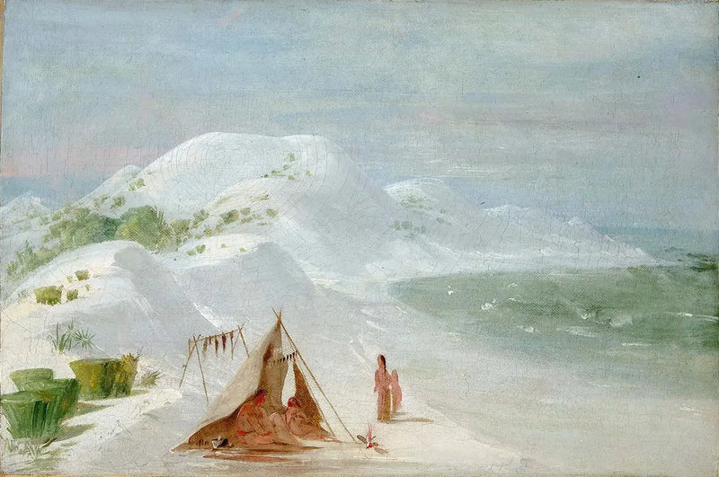 Vita sandklippor, på Santa Rosa-ön, nära Pensacola - George Catlin