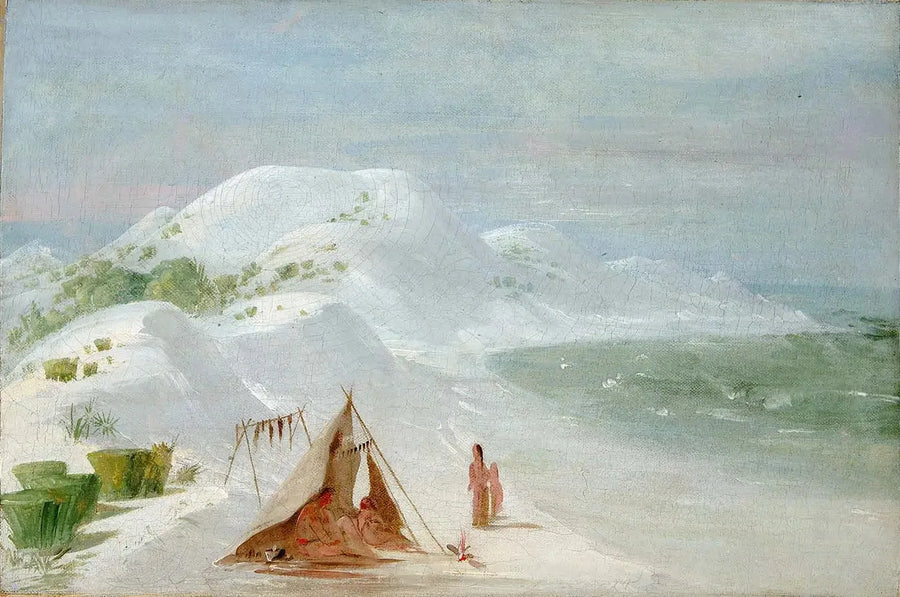 Vita sandklippor, på Santa Rosa-ön, nära Pensacola - George Catlin