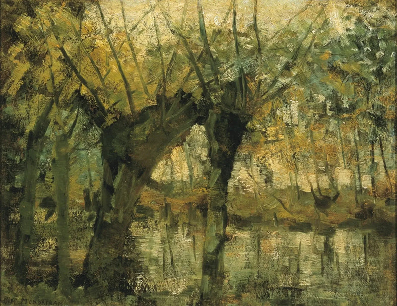 Willow Grove: Ljus och skugga - Piet Mondrian