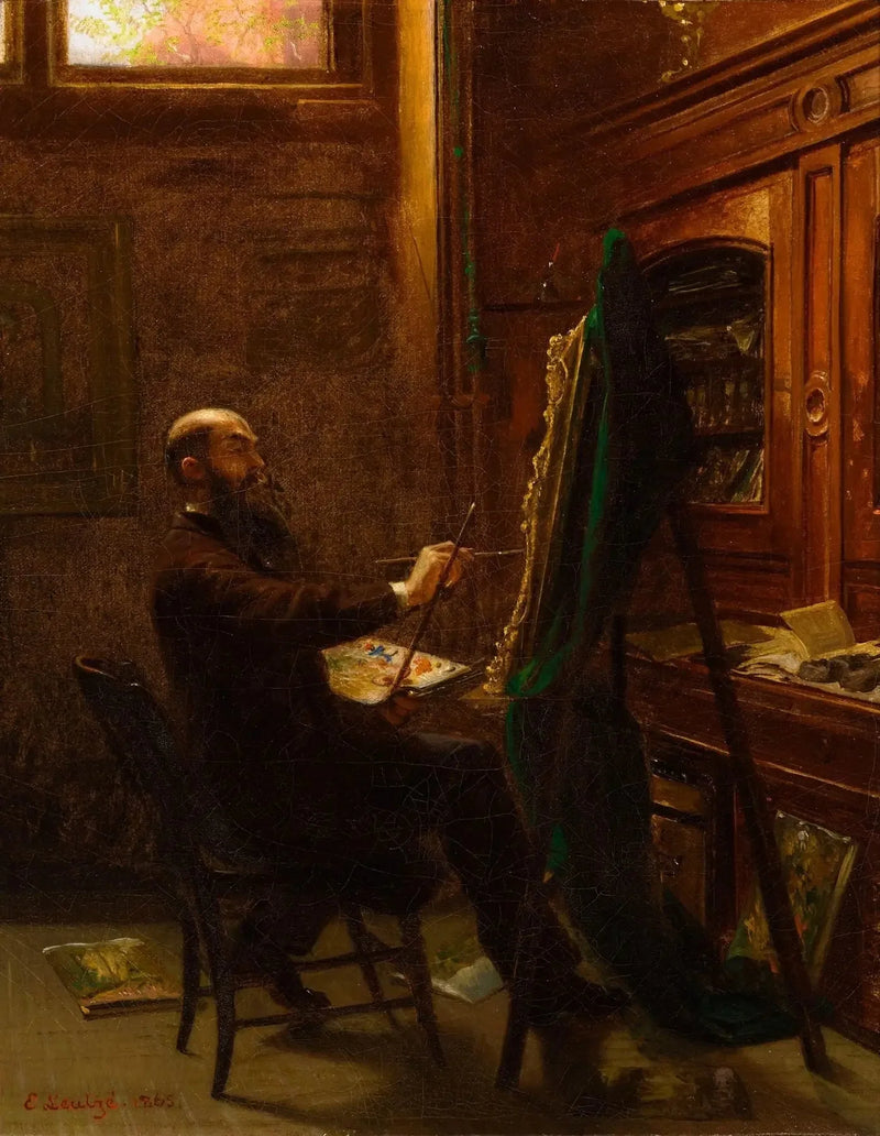 Worthington Whittredge i sin studio på Tenth Street - Emanuel Leutze