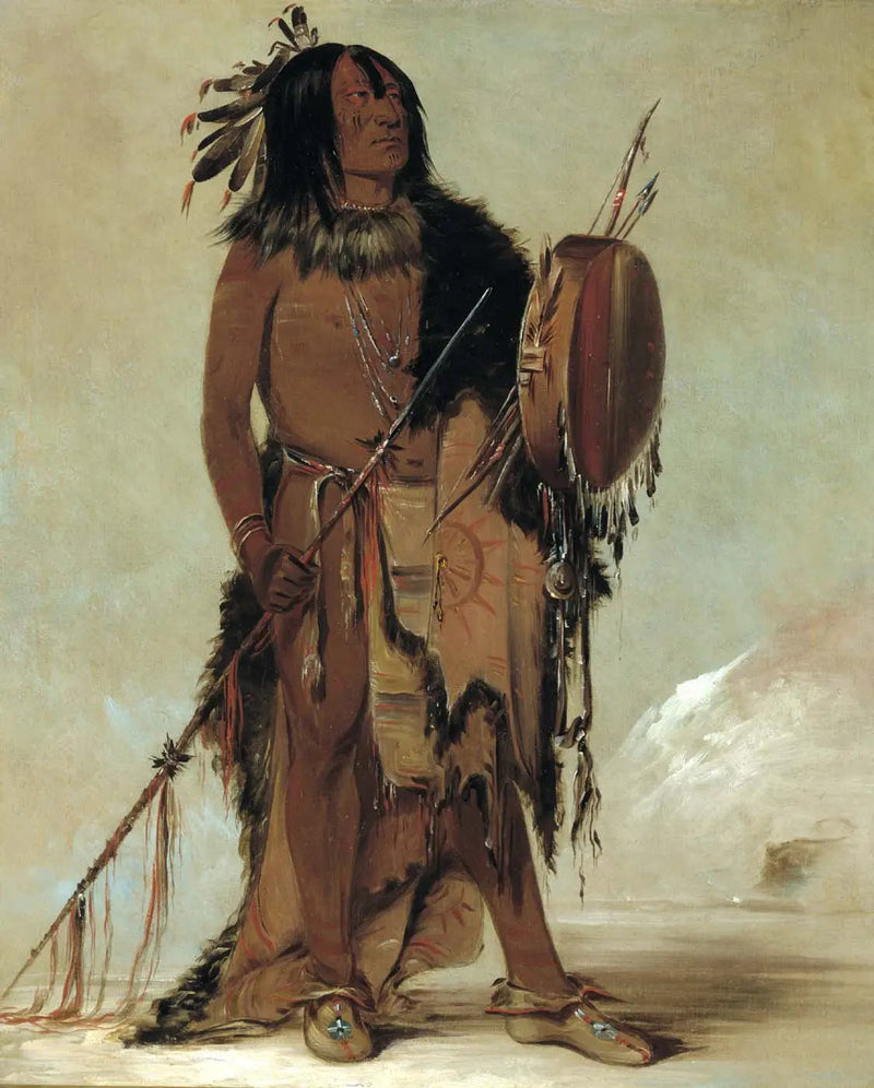 Wún-nes-tou, den vita buffeln, en gammal helare - George Catlin