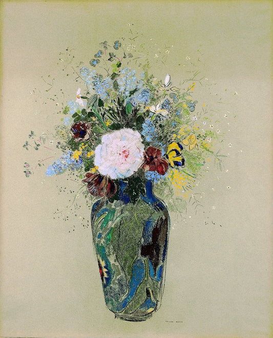 Vase de fleurs - Odilon redon - Reproductions de tableaux et peintures haut de gamme