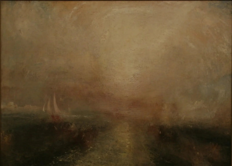 Yacht som närmar sig kusten - J. M. W. Turner