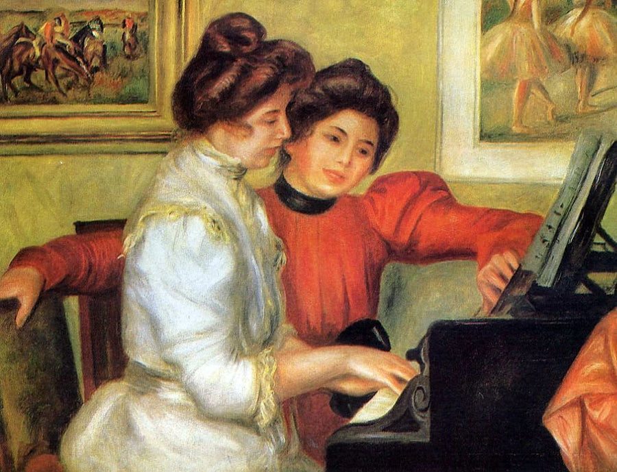 Yvonne och Christine Lerolle vid pianot - Pierre-Auguste Renoir