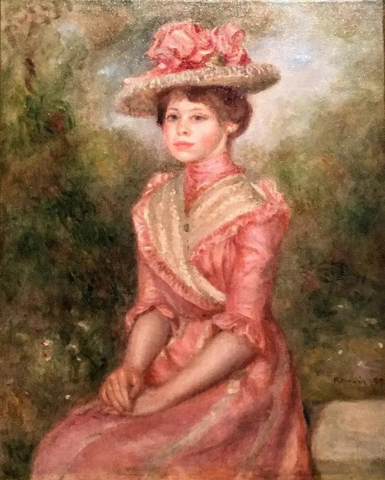 Yvonne i rosa - Pierre-Auguste Renoir