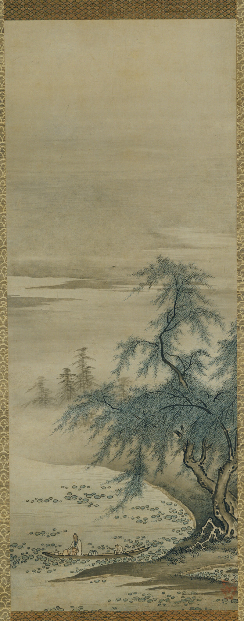 Zhou Maoshu contemplant les lotus - Kanō Masanobu